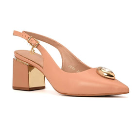 Scarpin Slingback Elegance Coconut