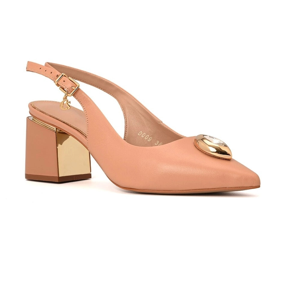 Scarpin Slingback Elegance Coconut