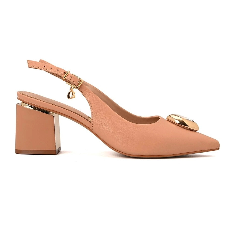 Scarpin Slingback Elegance Coconut