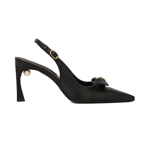 Scarpin Slingback Lace CS Black