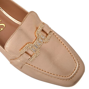 Mocassim Cristais Gold