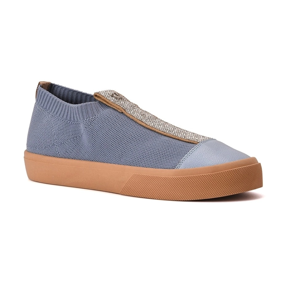 Tênis Slip On Knitted Cristal Delave