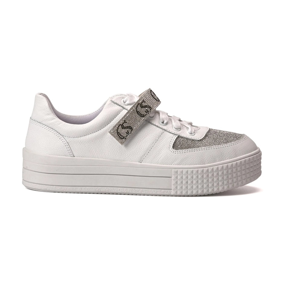 Tênis Sneaker Leather Silver