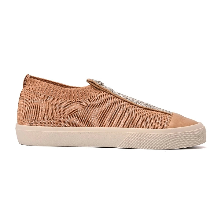 Tênis Slip On Knitted Cristal Nutela