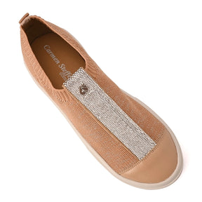 Tênis Slip On Knitted Cristal Nutela